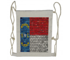 North Carolina Brick Wall Drawstring Backpack