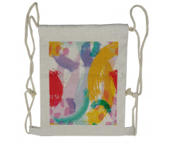 Watercolor Brushstrokes Drawstring Backpack