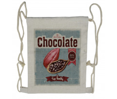 Best Choice Chocolate Retro Drawstring Backpack