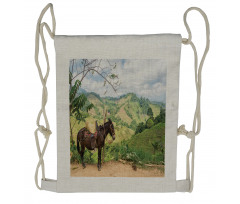 Rural ColumbiMountains Drawstring Backpack