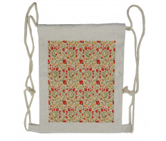 Nostalgic Harvest Blooms Drawstring Backpack