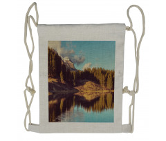 Mountain Lake Colorado Drawstring Backpack