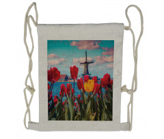 Idyllic Spring Tulips Drawstring Backpack