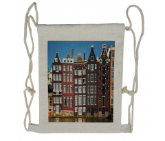 Medieval Buildings City Drawstring Backpack