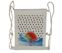 Fruit Seeds on Water Drawstring Backpack