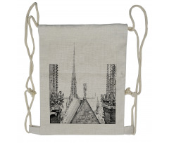 Monument Sketch Drawstring Backpack