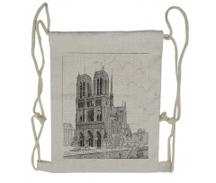 European Architecture Drawstring Backpack