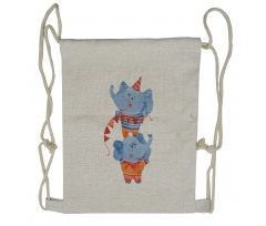 Circus Animal Drawstring Backpack