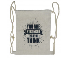 Urban Philosophical Message Drawstring Backpack