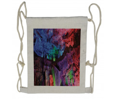 Rainbow Colored Rock Drawstring Backpack