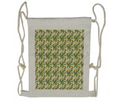 Wilderness Herbs in Jungle Drawstring Backpack