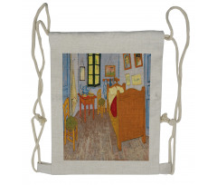 Painting of Room Interior Drawstring Backpack