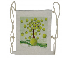 Tennis Balls Pattern Drawstring Backpack