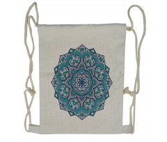 Curly Eastern Flower Drawstring Backpack