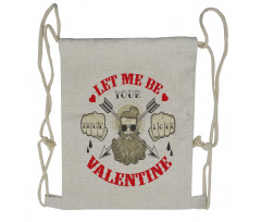 Beard Man Portrait Romantic Drawstring Backpack