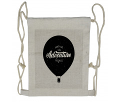 Hot Air Balloon with Phrase Drawstring Backpack