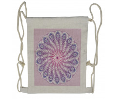 Boho Medallion Art Drawstring Backpack