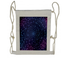 Outer Space Line Art Drawstring Backpack