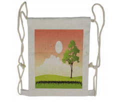 Summer Season Country Scene Drawstring Backpack