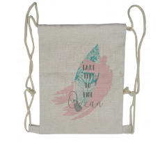 Take Me to the Ocean Drawstring Backpack