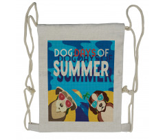 Dogs Days of Summer Drawstring Backpack