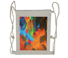 Watercolor Brush Strokes Drawstring Backpack