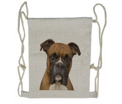 Purebred Dog Front View Drawstring Backpack