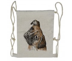 Sketchy Furry Puppy Pet Drawstring Backpack