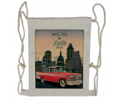 Welcome to Texas Greeting Drawstring Backpack