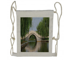 Scenery Calming Image Drawstring Backpack