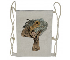 Animal Portrait Flappy Neck Drawstring Backpack