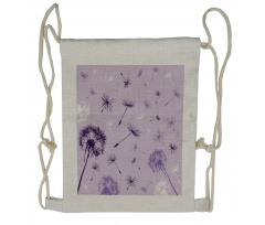 Botany Purple Tone Drawstring Backpack