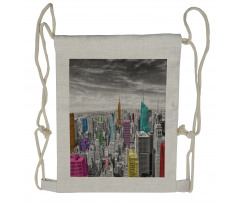 Cityscape Architecture Drawstring Backpack