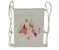 Japanese Garden Art Drawstring Backpack