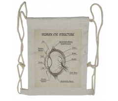 Structure of the Human Eye Drawstring Backpack