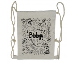 Hand-writing School Lab Drawstring Backpack