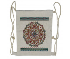 Floral Motifs Oriental Drawstring Backpack