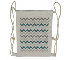 Simple Geometric Zigzags Drawstring Backpack