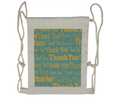 Appreciation Artwork Text Drawstring Backpack