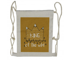 Crown Shaped Mountains Drawstring Backpack