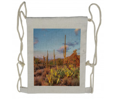 Cacti in Sonoran Desert Drawstring Backpack