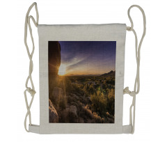 Scenic Sunrise Sandstones Drawstring Backpack