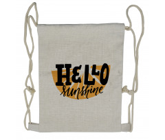 Funny Hand Lettering Drawstring Backpack