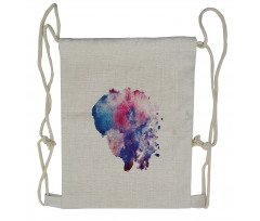 Watercolor Splash Abstract Drawstring Backpack