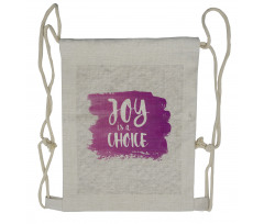 Joy is a Choice Words Art Drawstring Backpack