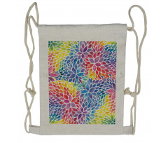 Rainbow Colored Leaves Drawstring Backpack