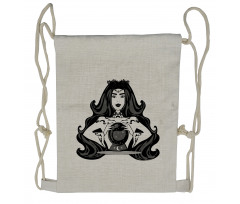 Fortune Teller Woman Magic Drawstring Backpack