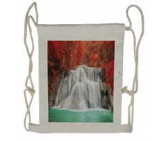 River in the Fall Drawstring Backpack