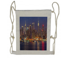 Urban Life Theme Drawstring Backpack