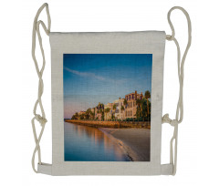 Historic Homes Battery Drawstring Backpack